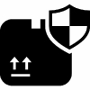 delivery-pack-security-symbol-with-a-shield