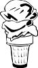 ice_cream_cone_2_scoop_BW