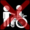 elektrische rolstoel prutsen kruis rood