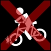 fiets bots kruis rood
