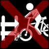 fiets bots omheining kruis rood