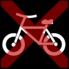 fiets kruis rood