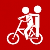 fiets twee personen rood
