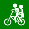 fietsen achterop zitten groen