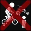 fietsen kleuters door grote kinderen kruis rood