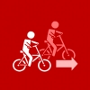 fietsen voorbijsteken 2 rood