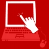 laptop scherm aanraken rood