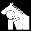 paard knuffelen