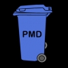 rolcontainer PMD blauw