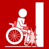 rolstoel bots muur elektrisch rood