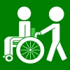 rolstoel duwen groen