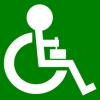 rolstoel elektrisch symbool groen