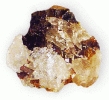 Cryolite__w_siderite_and_sphalerite__Sodium_aluminum_fluoride