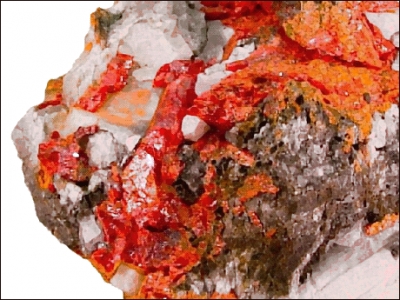 Realgar__pinacoids_and_prisms_with_Calcite
