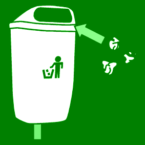 afval vuilnisbak doen 2 groen