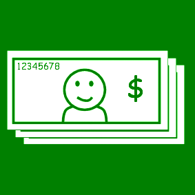 Dollar briefjes groen