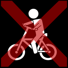 fietsen kruis rood