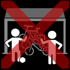 fietsenstalling spelen kruis rood