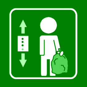 lift vuilnis vervoeren groen