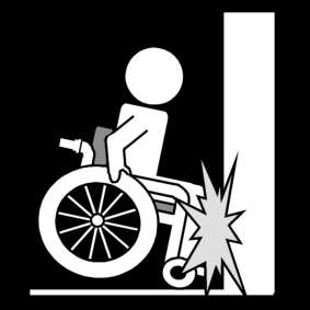 rolstoel bots muur