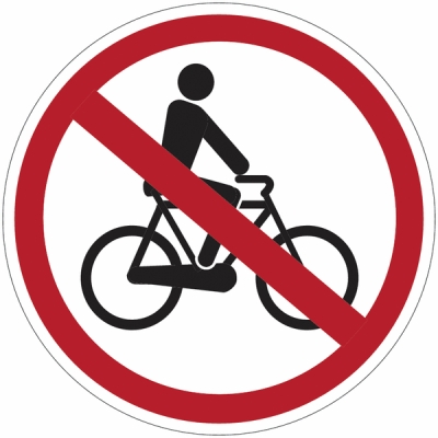 Toegang verboden voor fietsen