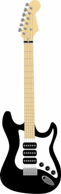 electric_guitar_black_white_and_wood