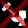 toilet maandverband kruis rood