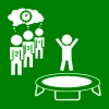 trampoline beurt wachten groen