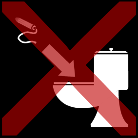 toilet tampon kruis rood