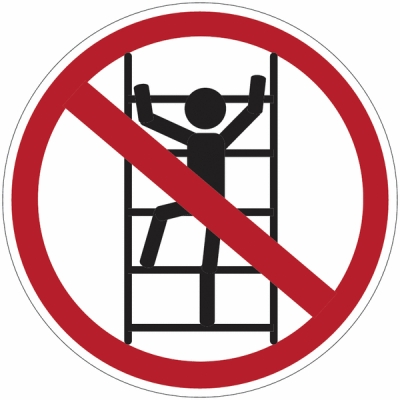 Verboden op de ladder te klimmen
